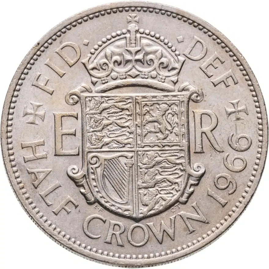 Великобритания 1/2 кроны (crown) 1966, аверс
