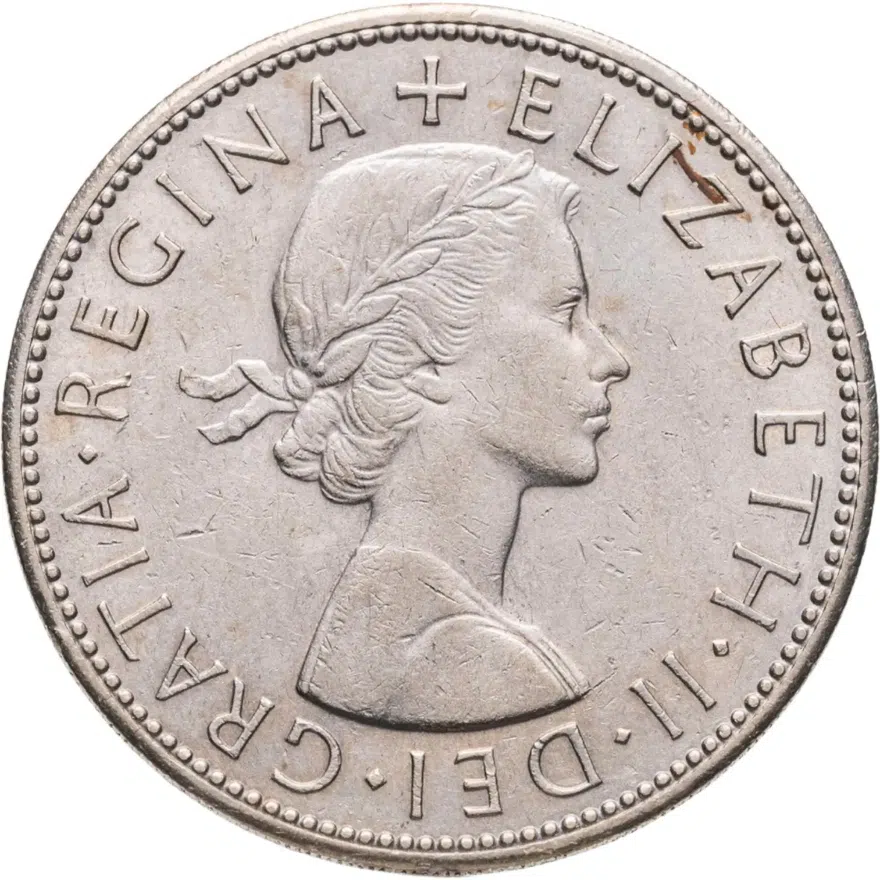 Великобритания 1/2 кроны (crown) 1966, реверс
