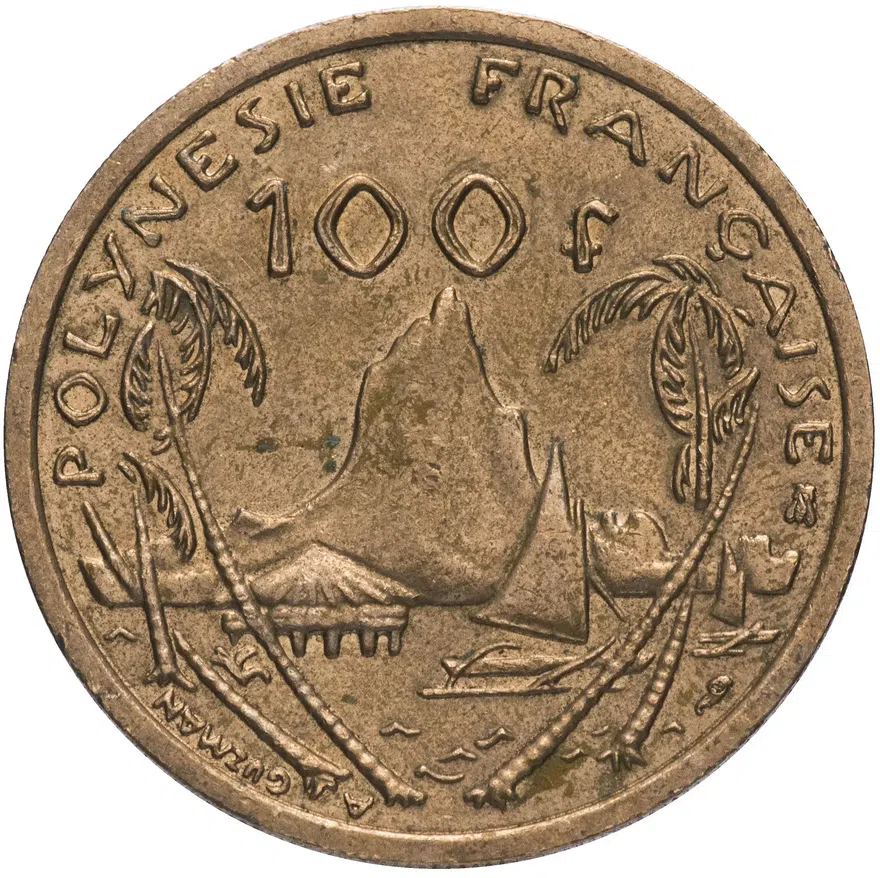 Французская Полинезия 100 франков (francs) 2000, реверс