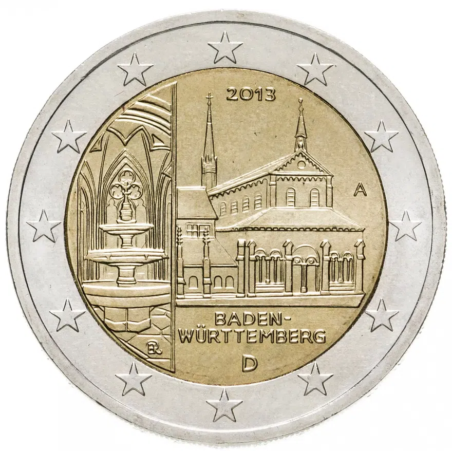 Германия 2 евро 2013 A "Федеральные земли Германии: Баден-Вюртемберг"