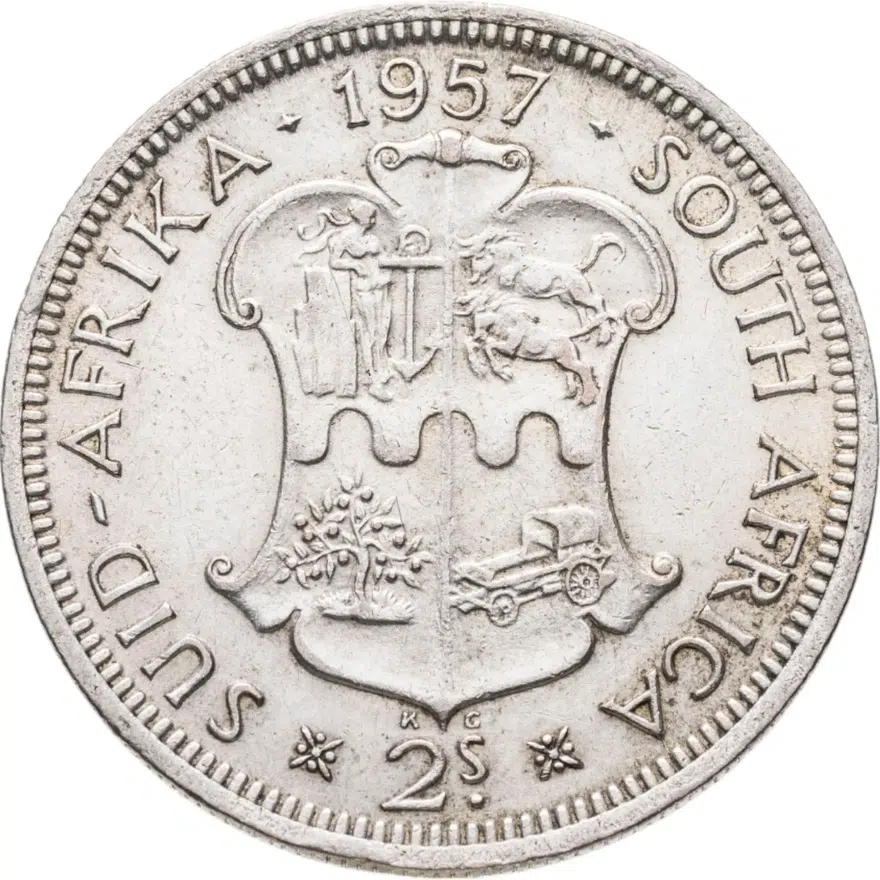 ЮАР 2 шиллинга (флорин, shillings) 1957