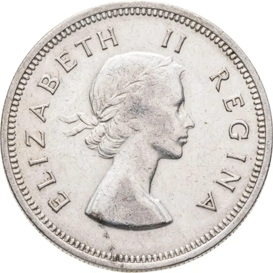 ЮАР 2 шиллинга (флорин, shillings) 1957, реверс