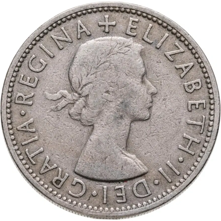 Великобритания 2 шиллинга (флорин, shillings) 1963, аверс