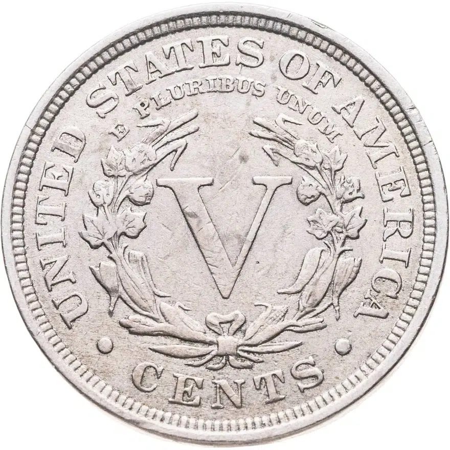 США 5 центов (cents) 1909 Liberty Nickel, реверс