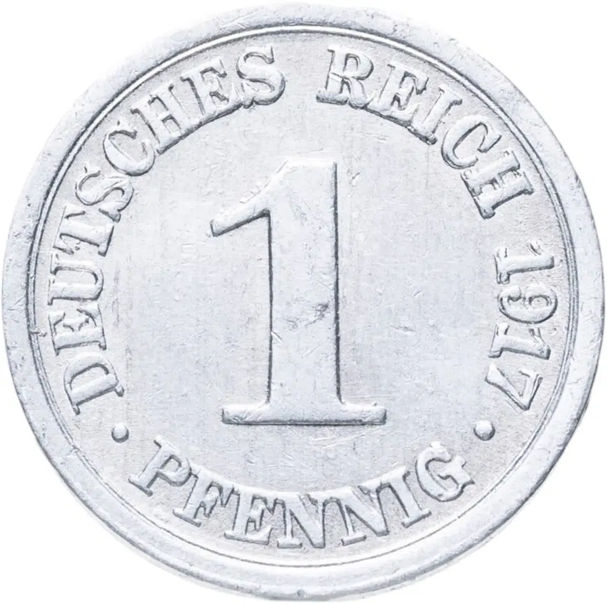Германия 1 пфенниг (pfennig) 1917 "D"