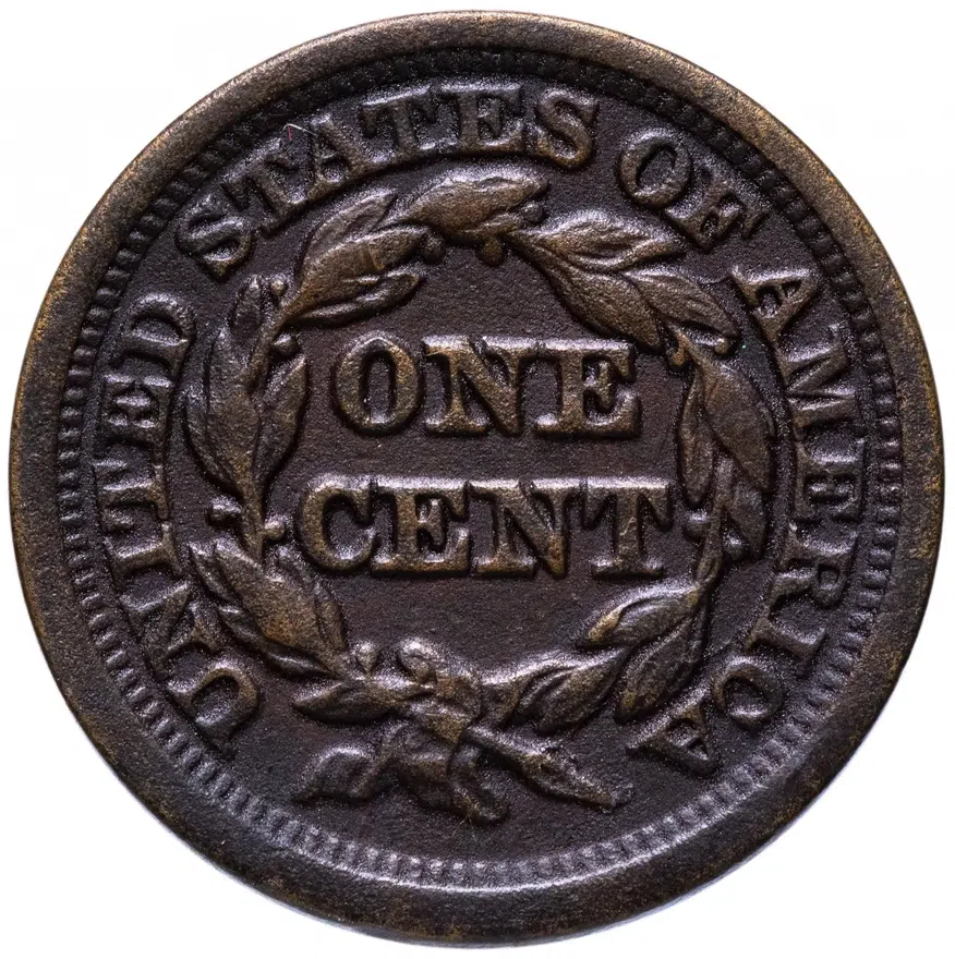 США 1 цент (cent) 1849