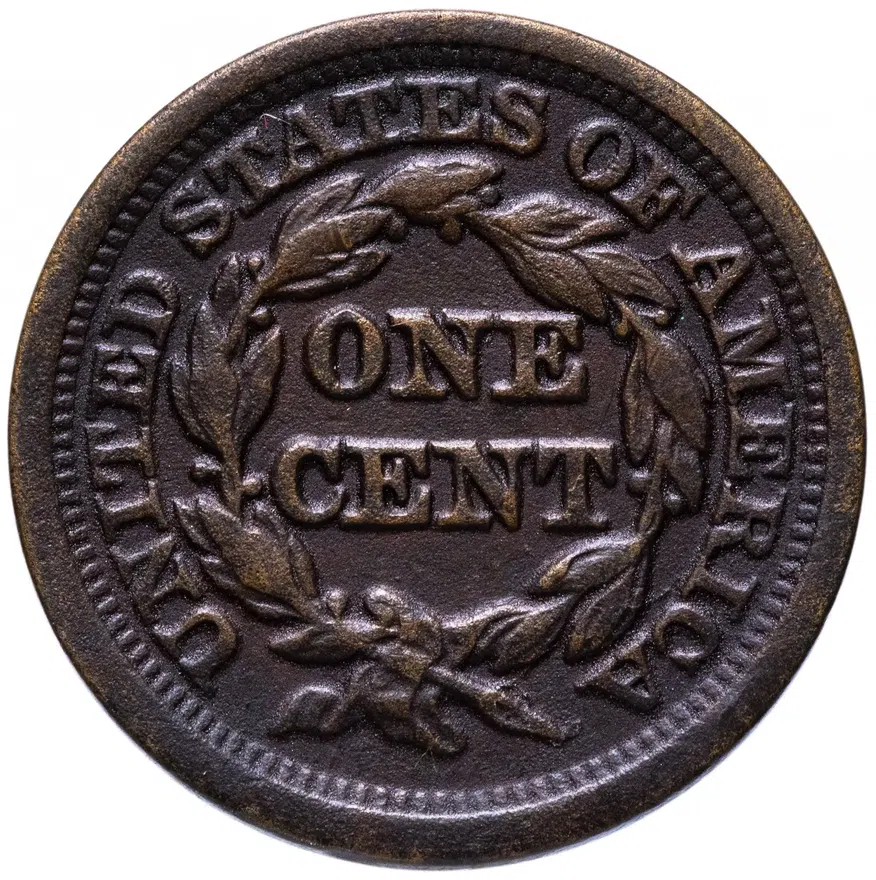 США 1 цент (cent) 1849, реверс