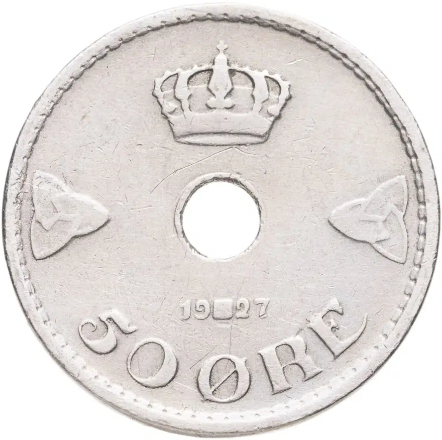 Норвегия 50 эре (ore) 1927