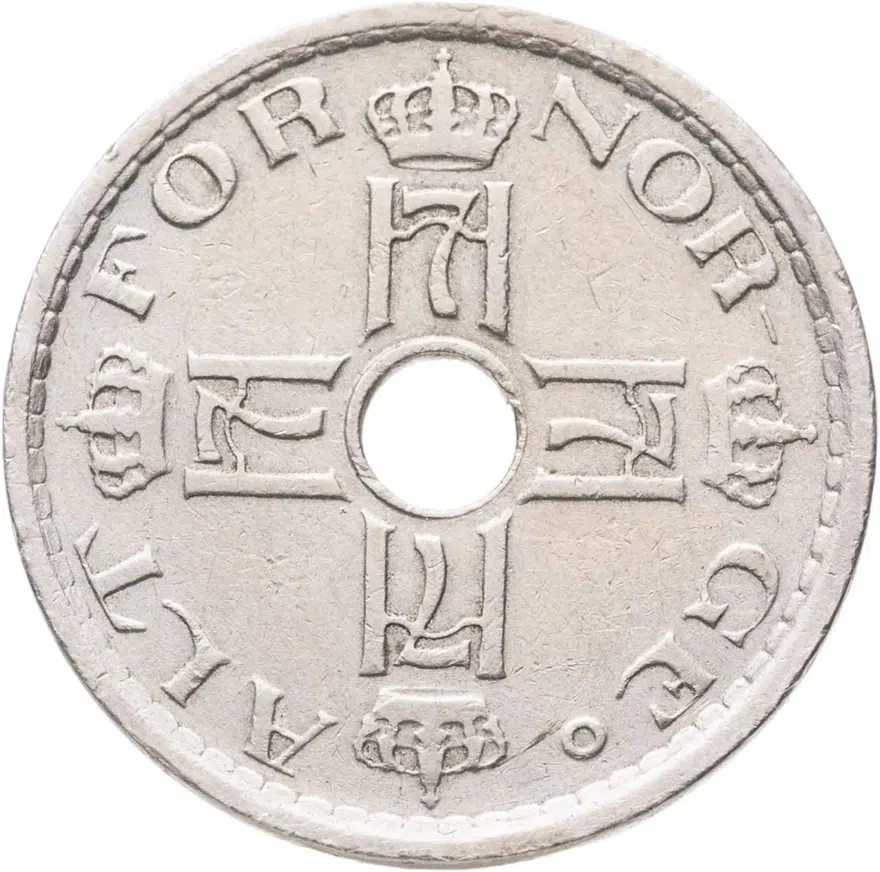 Норвегия 50 эре (ore) 1927, реверс