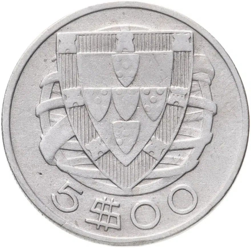 Португалия 5 эскудо (escudos) 1933, реверс