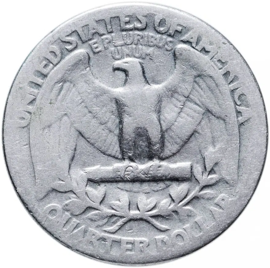 США 25 центов (квотер, 1/4 доллара, quarter dollar) 1936  Washington Quarter, реверс