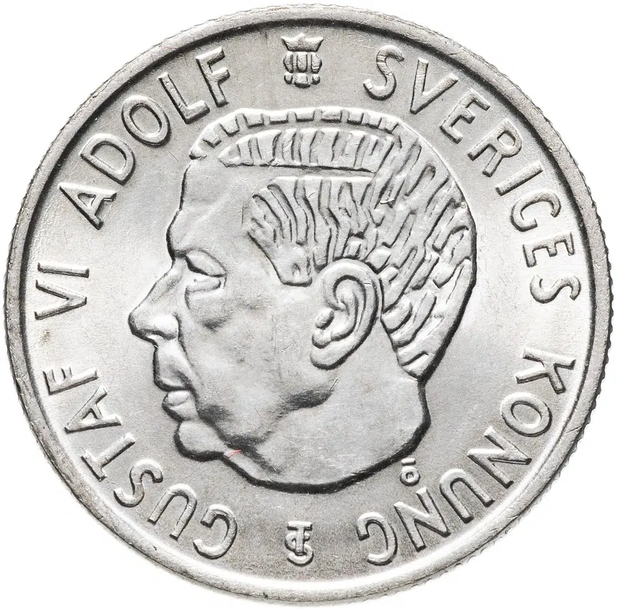 Швеция 2 кроны (kronor) 1953, реверс
