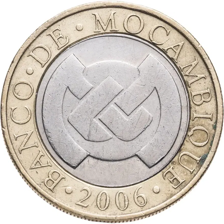 Мозамбик 10 метикалов (meticais) 2006, реверс
