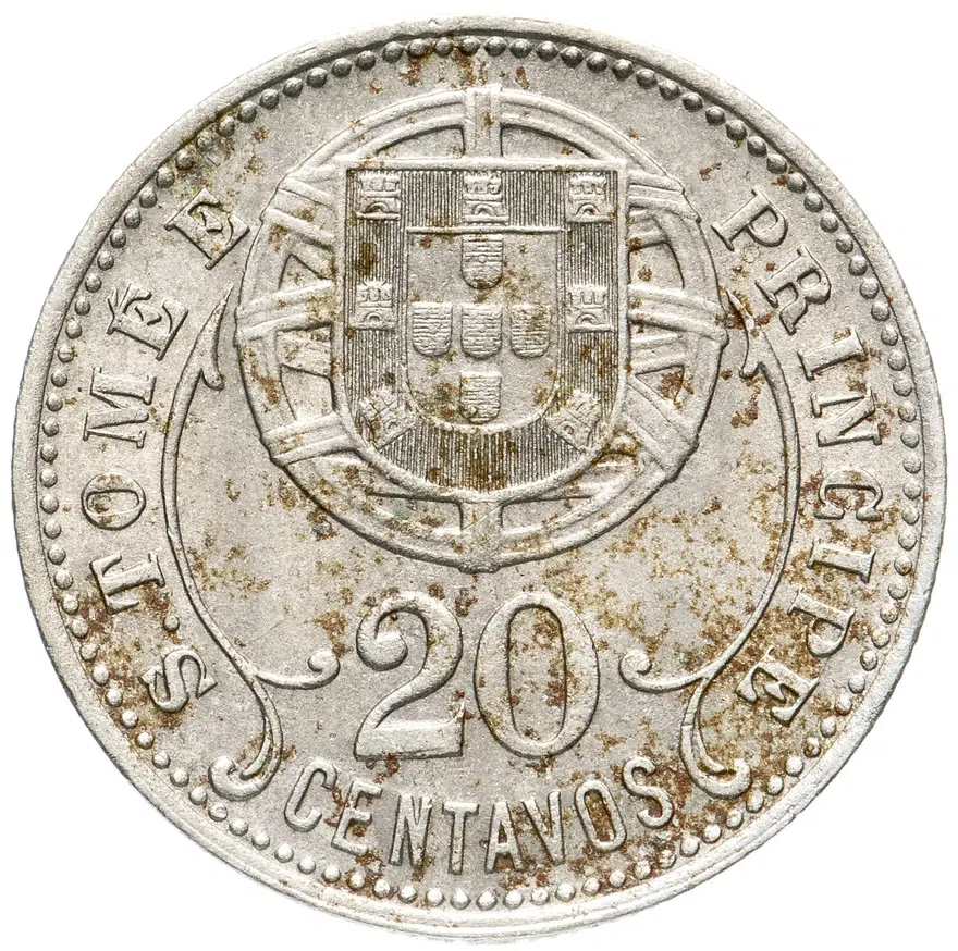 Сан-Томе и Принсипи 20 сентаво (centavos) 1929, реверс