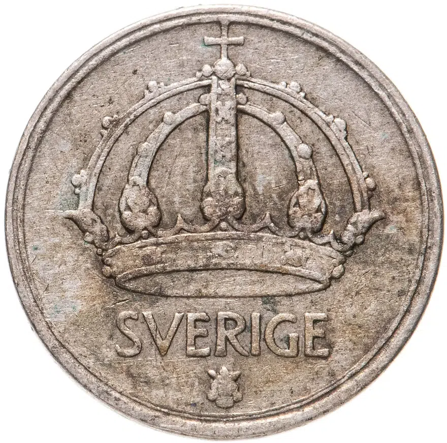Швеция 10 эре (ore) 1948, реверс