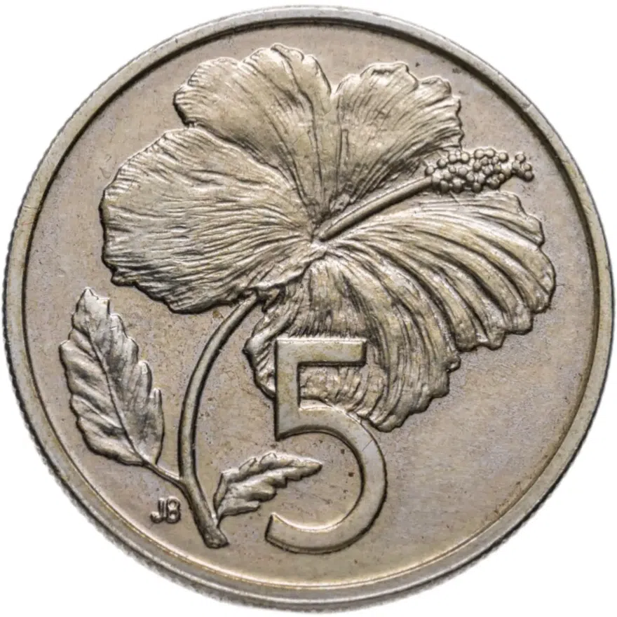 Острова Кука 5 центов (cents) 1992, реверс
