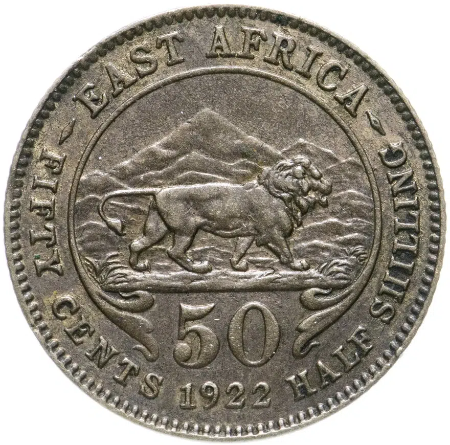 Британская Восточная Африка 50 центов (cents) 1922, аверс