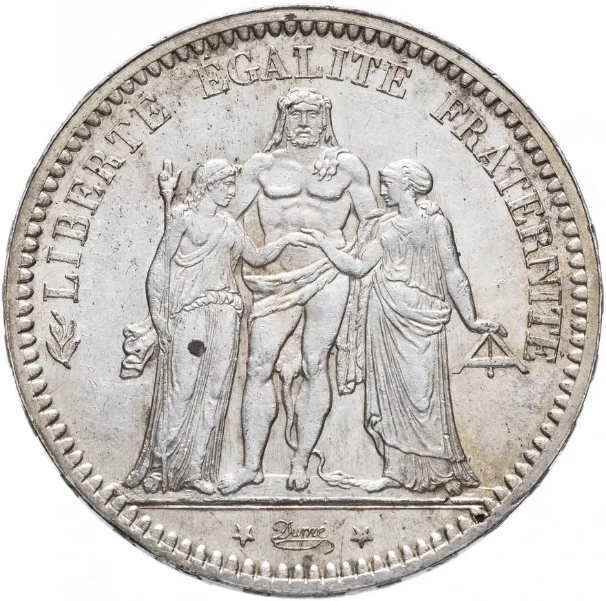 Франция 5 франков 1873 A, реверс