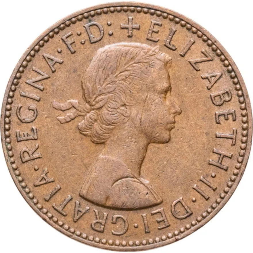 Великобритания 1/2 пенни (penny) 1963, реверс