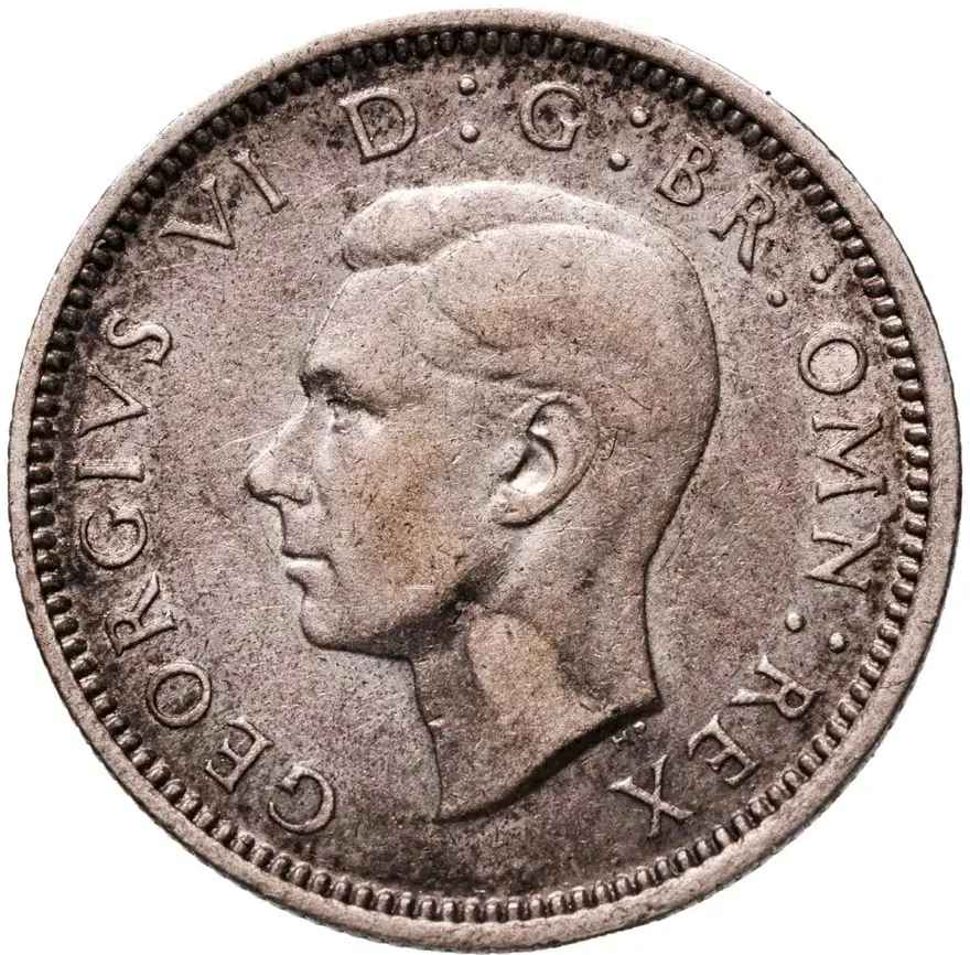 Великобритания 6 пенсов 1942, реверс