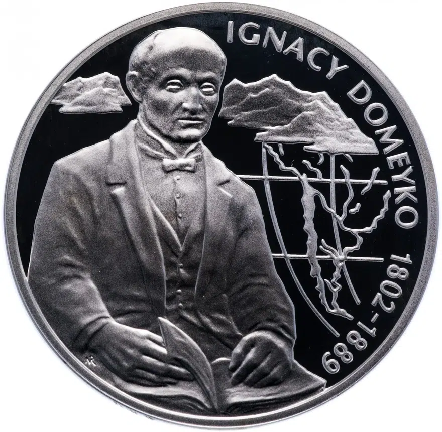 Польша 10 злотых (zlotych) 2007 "Польские путешественники - Игнацы Домейко (1802-1889)", аверс