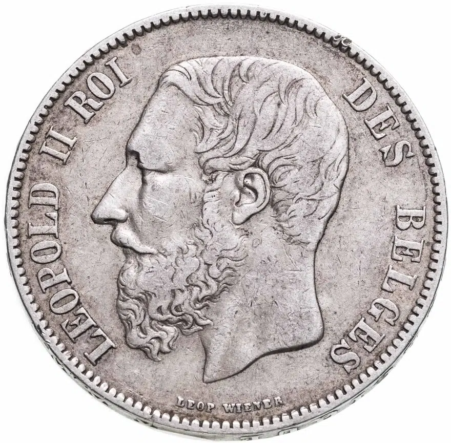 Бельгия 5 франков (francs) 1870