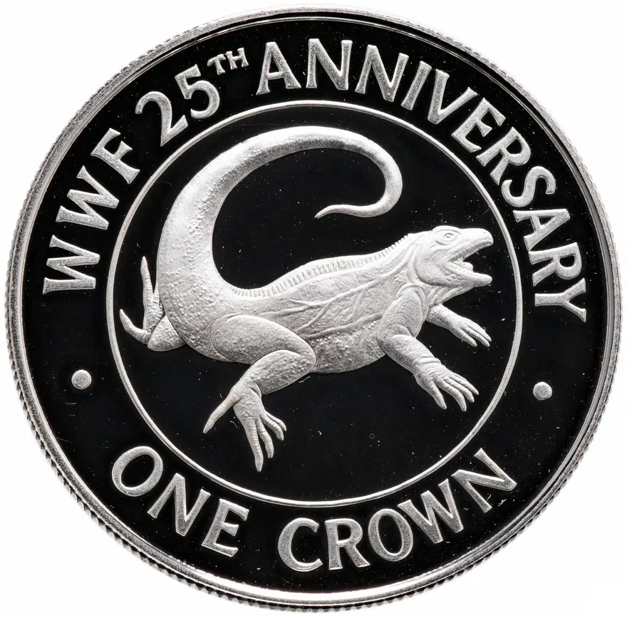 Тёркс и Кайкос 1 крона (crown) 1988 "25 лет Фонду дикой природы"