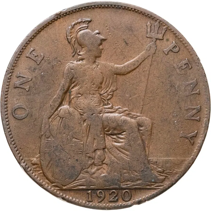 Великобритания 1 пенни (penny) 1920, аверс