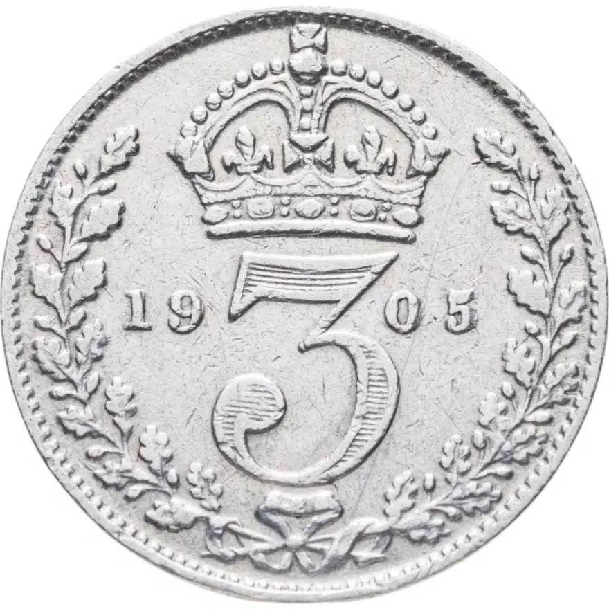 Великобритания 3 пенса (pence) 1905, реверс