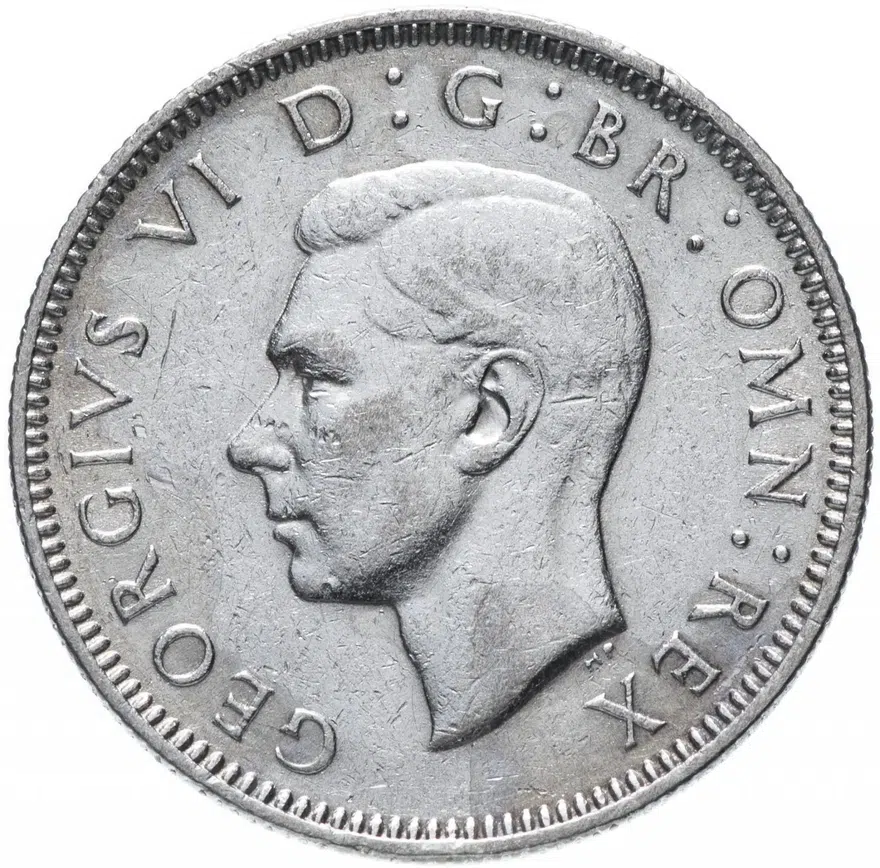 Великобритания 1 шиллинг (shilling) 1946   Английский шиллинг - лев, стоящий на короне, реверс