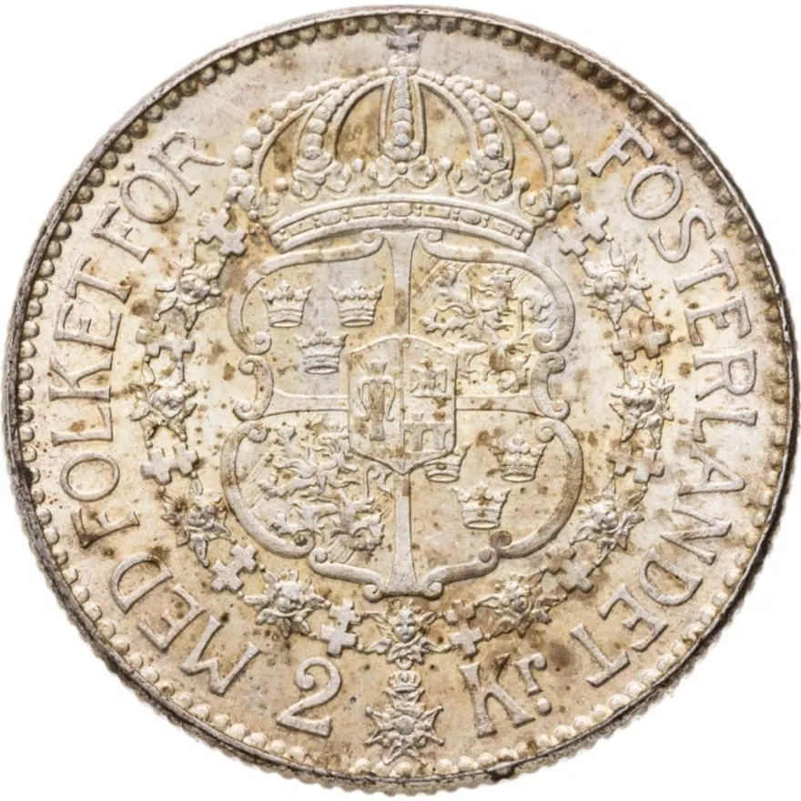 Швеция 2 кроны (kronor) 1939, реверс