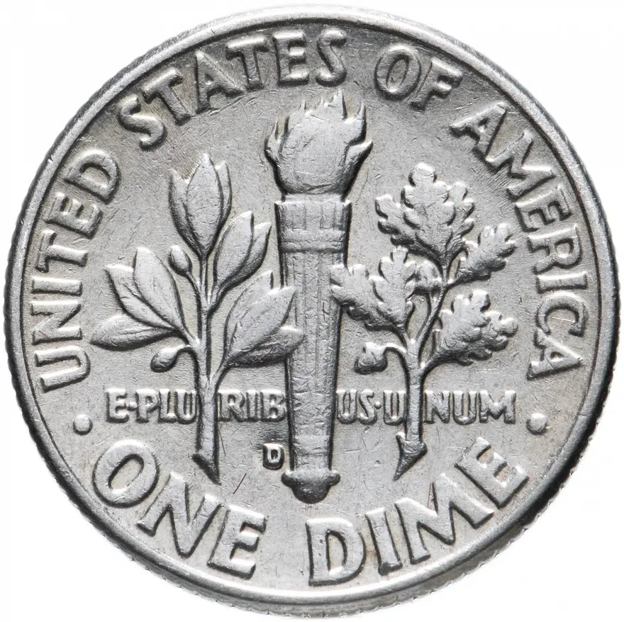 США 1 дайм (10 центов, dime) 1963 D, реверс