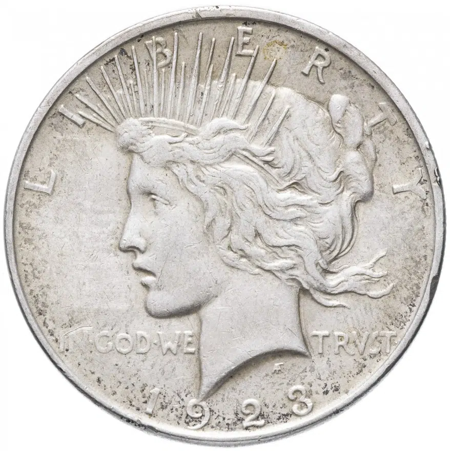 1 доллар (dollar) 1923 D  Peace Dollar (мирный доллар)