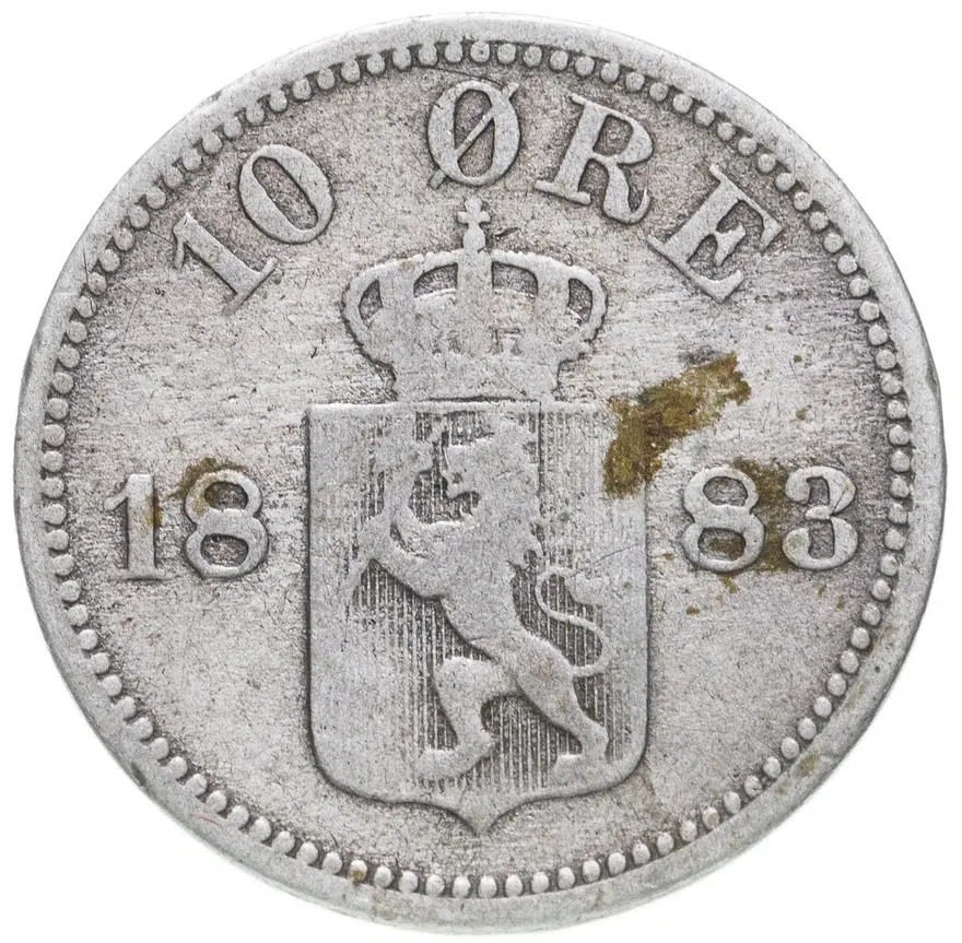 Норвегия 10 эре (ore) 1883