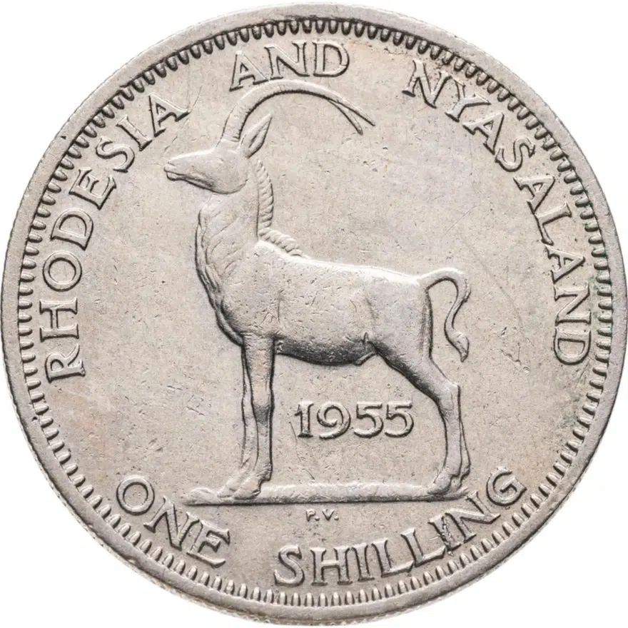 Родезия и Ньясаленд 1 шиллинг (shilling) 1955