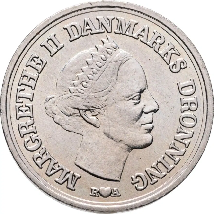 Дания 10 крон (kroner) 1986  18 лет со дня рождения Кронпринца Фредерика