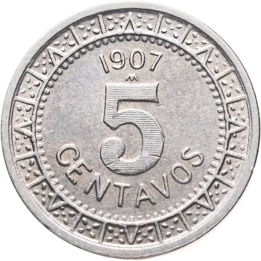 Мексика 5 сентаво (centavos) 1907