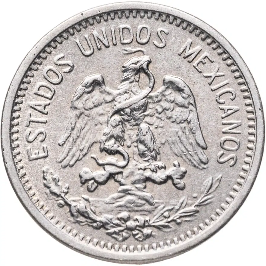 Мексика 5 сентаво (centavos) 1907, реверс