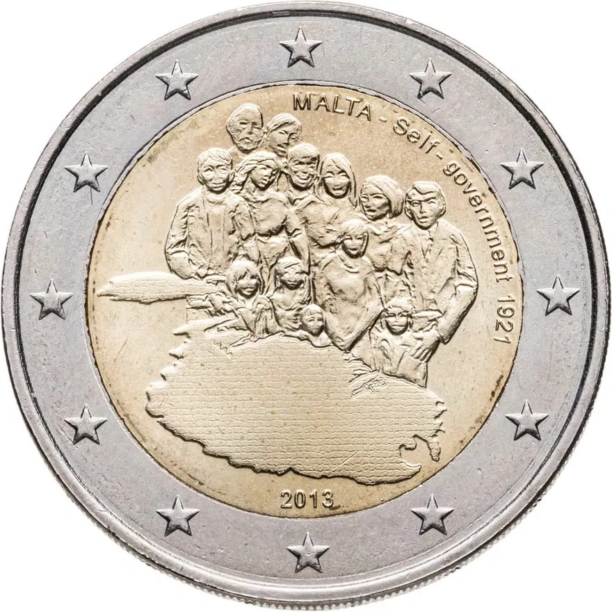 Мальта 2 евро (euro) 2013 100 лет Самоуправлению Мальты