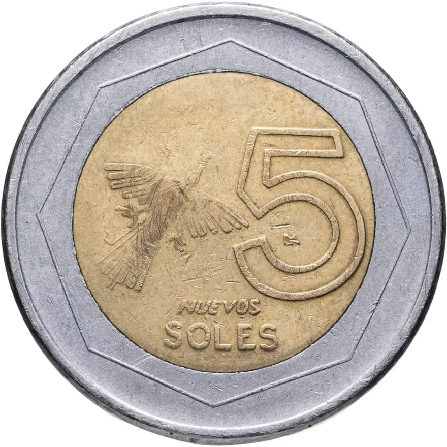 Перу 5 новых солей (nuevos soles) 2002