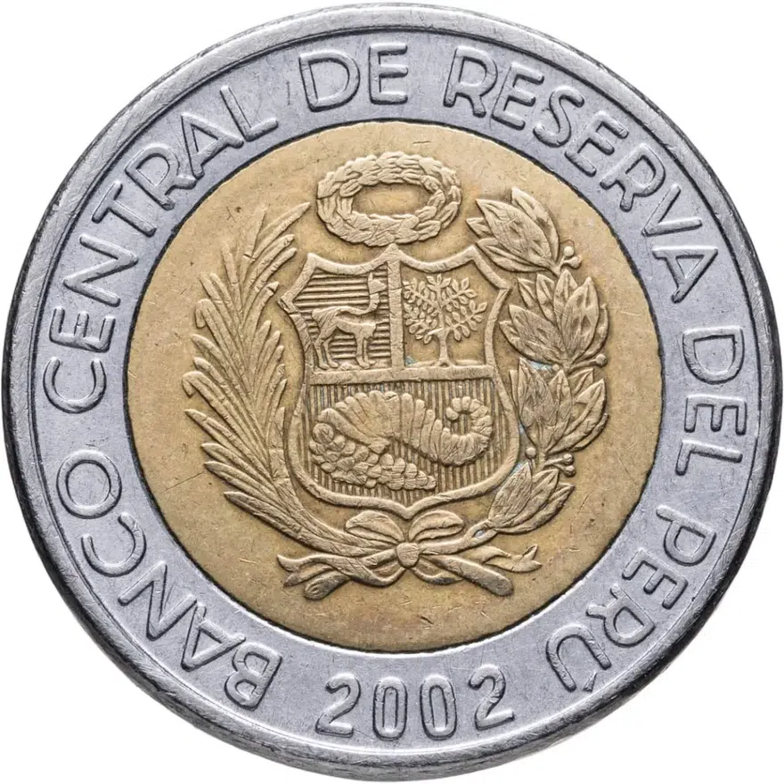 Перу 5 новых солей (nuevos soles) 2002, реверс