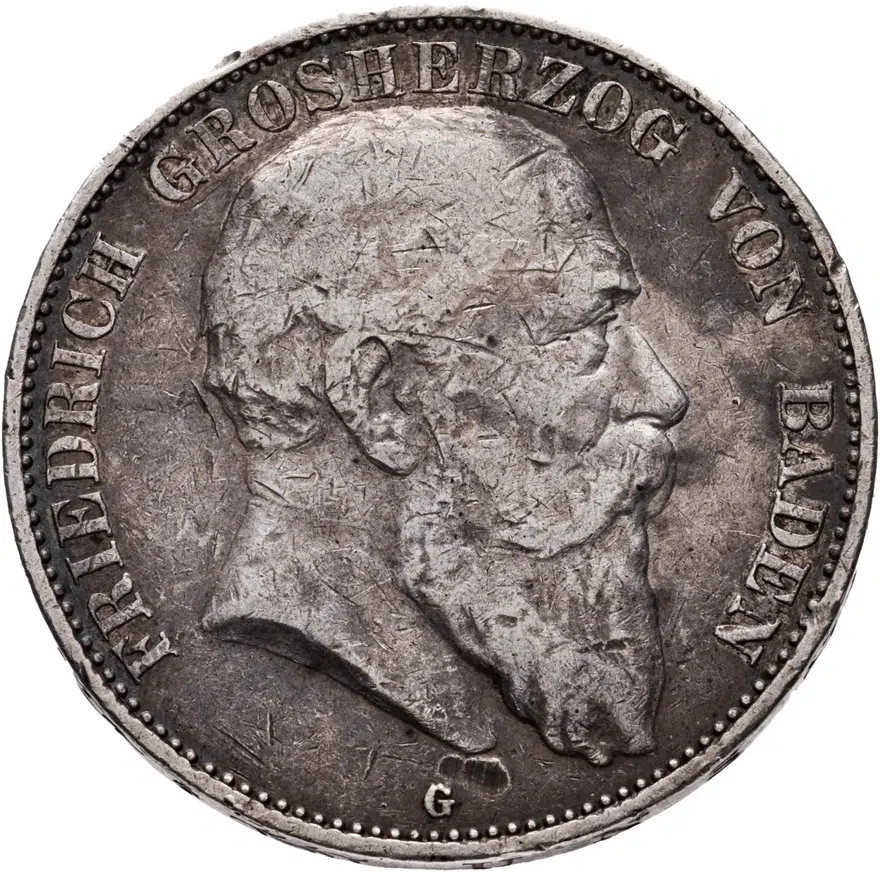 Германская Империя, Баден 5 марок 1903 G
