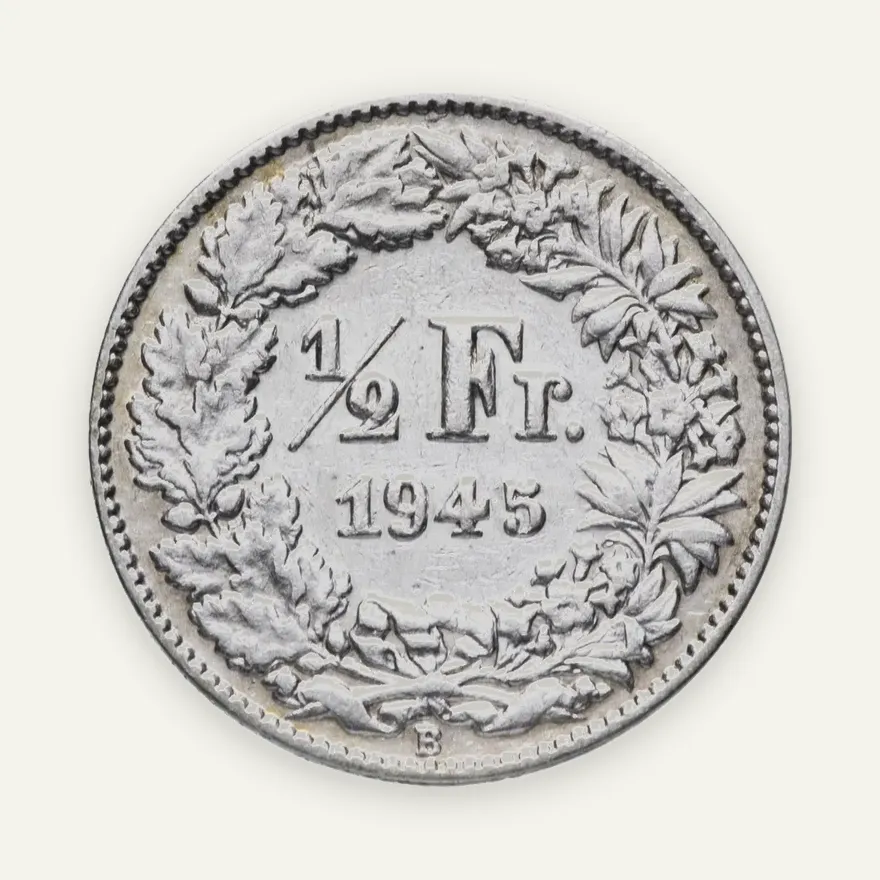 Швейцария 1/2 франка (franc) 1945