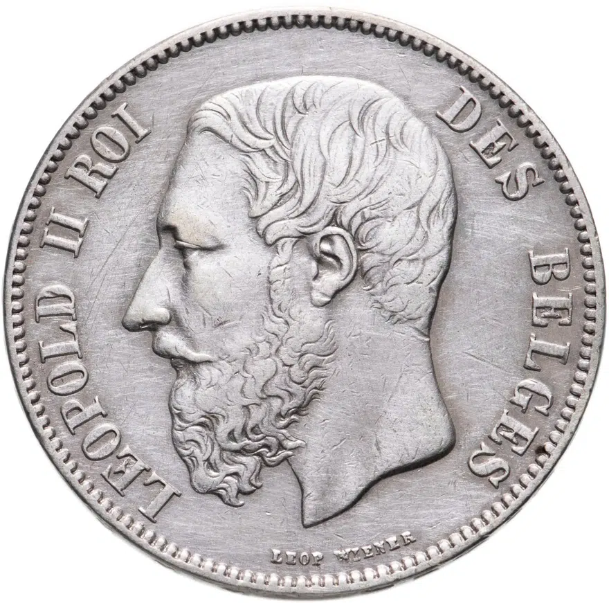 Бельгия 5 франков 1871, аверс