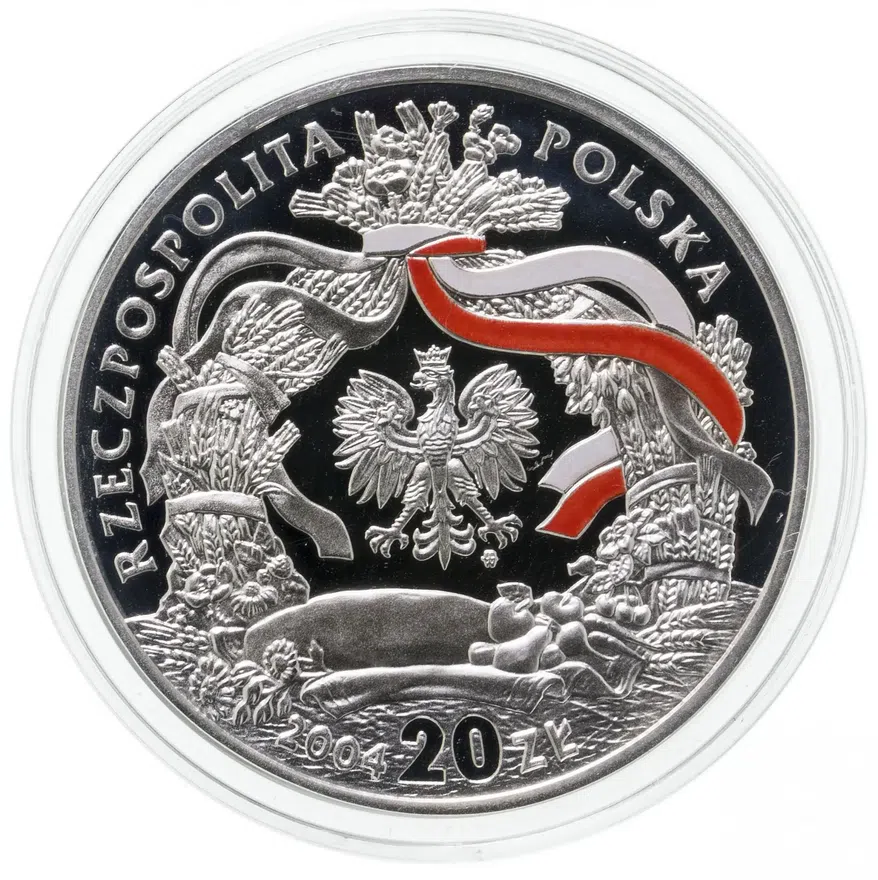 Польша 20 злотых (zlotych) 2004  Ритуалы Польши - Праздник урожая, аверс