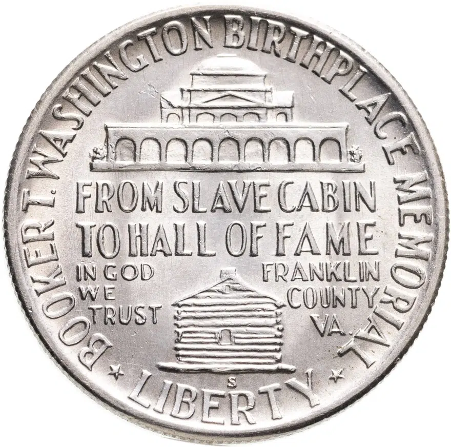 США 50 центов (1/2 доллара, half dollar) 1946 "Букер Талиафер Вашингтон - борец за права афроамериканцев" S, реверс