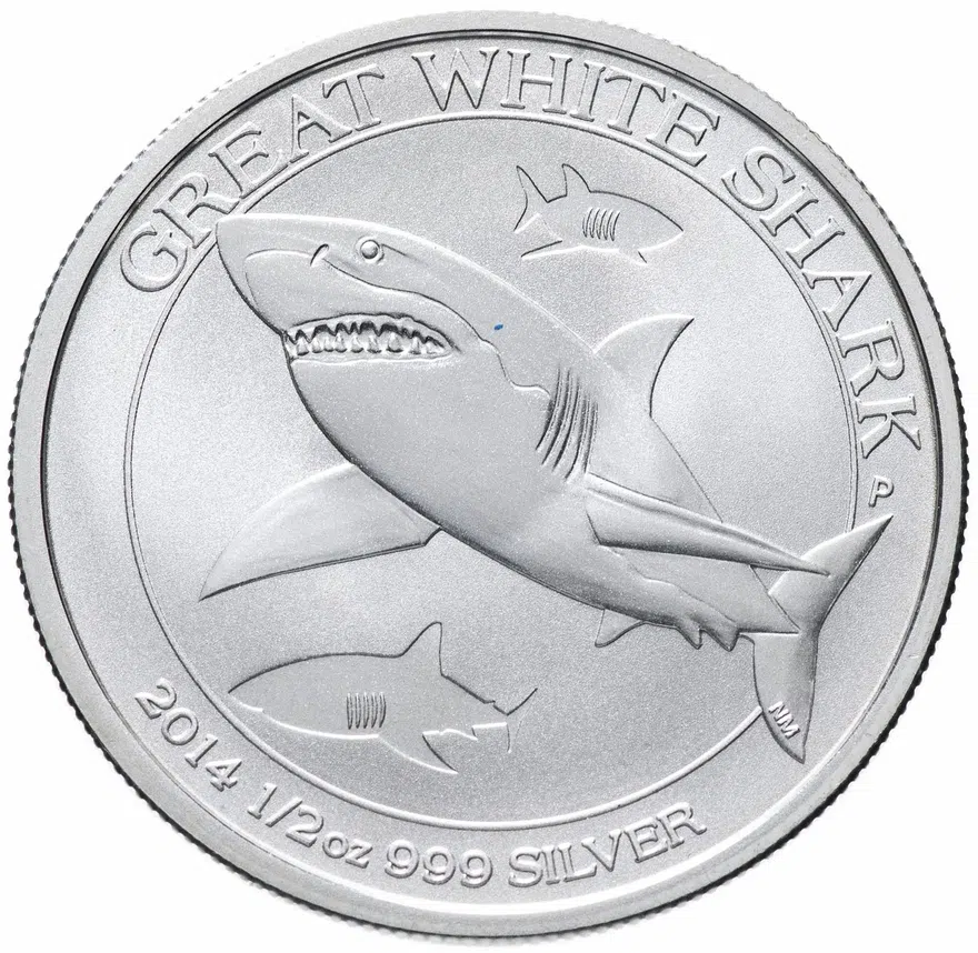 Австралия 50 центов (cents) 2014 "Белая акула", реверс