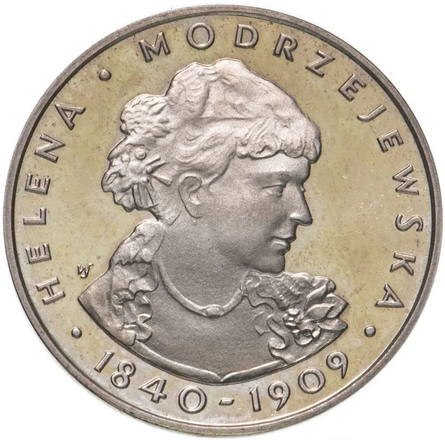 Польша 100 злотых (zlotych) 1975 года "135 лет со дня рождения Хелены Моджеевской"