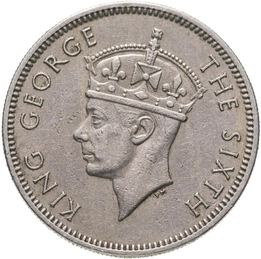 Малайя 20 центов 1950, реверс