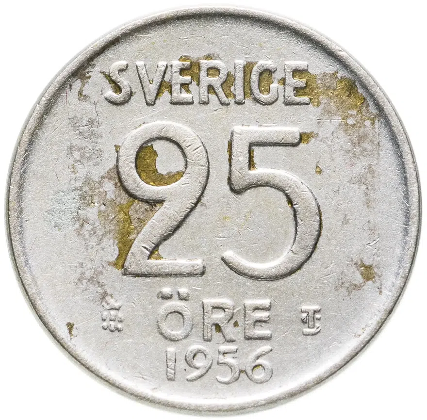 Швеция 25 эре (ore) 1956